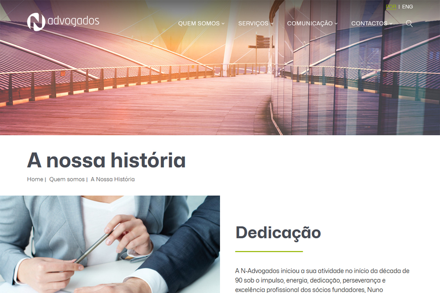 Novo website institucional da N-Advogados