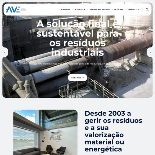Novo website institucional da AVE - Gestão Ambiental e Valorização Energética